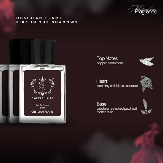 Obsidian Flame-Dark Woods and Spice Ignited in a Rich,Fiery Composition